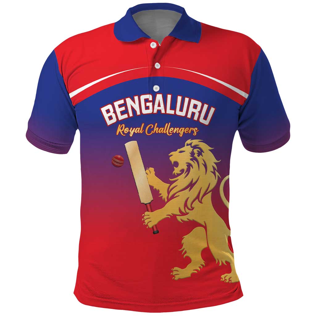 Custom Bengaluru India Cricket Polo Shirt Go Champions LT14