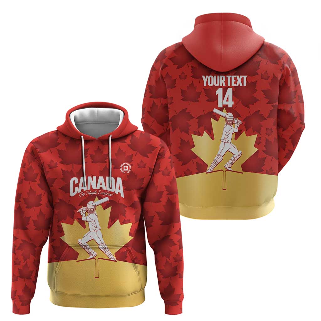 Custom Canada Cricket Hoodie Come On Maple Leaf LT14
