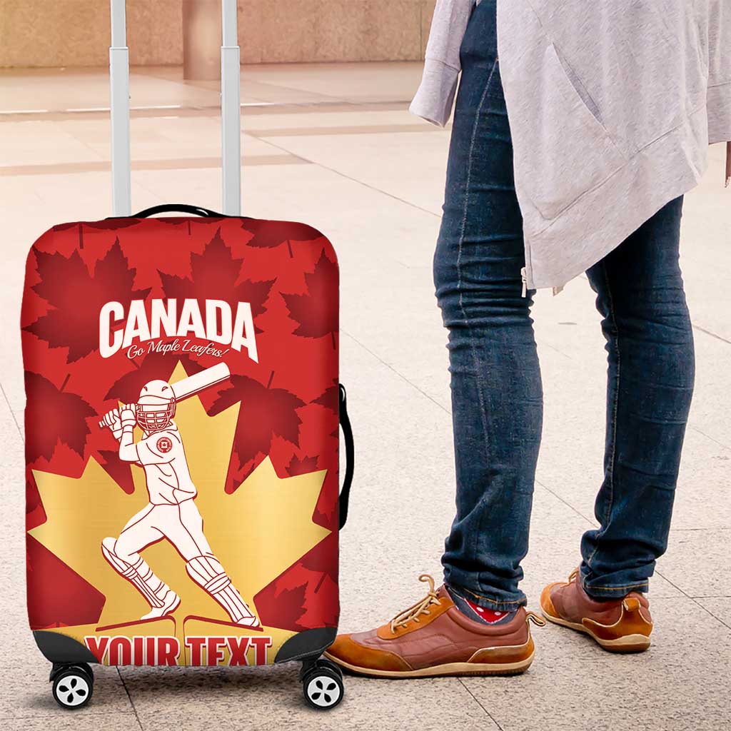 Custom Canada Cricket Luggage Cover Come On Maple Leaf LT14