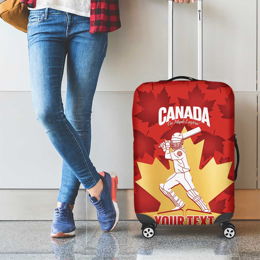 Custom Canada Cricket Luggage Cover Come On Maple Leaf LT14