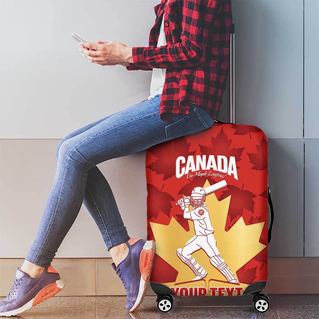 Custom Canada Cricket Luggage Cover Come On Maple Leaf LT14