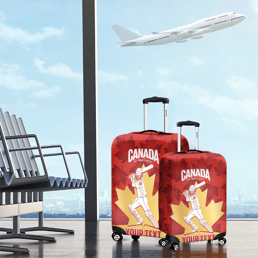 Custom Canada Cricket Luggage Cover Come On Maple Leaf LT14