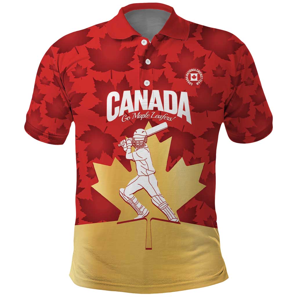 Custom Canada Cricket Polo Shirt Come On Maple Leaf LT14