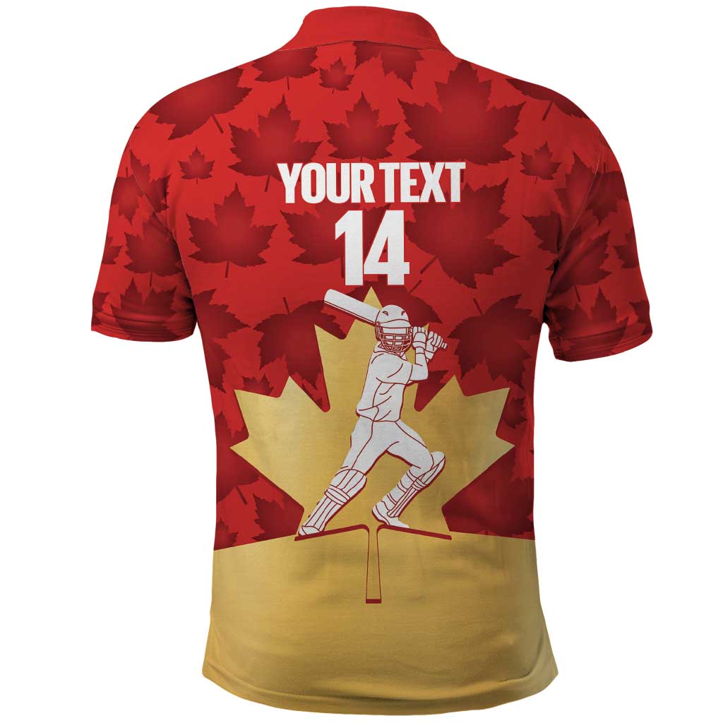 Custom Canada Cricket Polo Shirt Come On Maple Leaf LT14