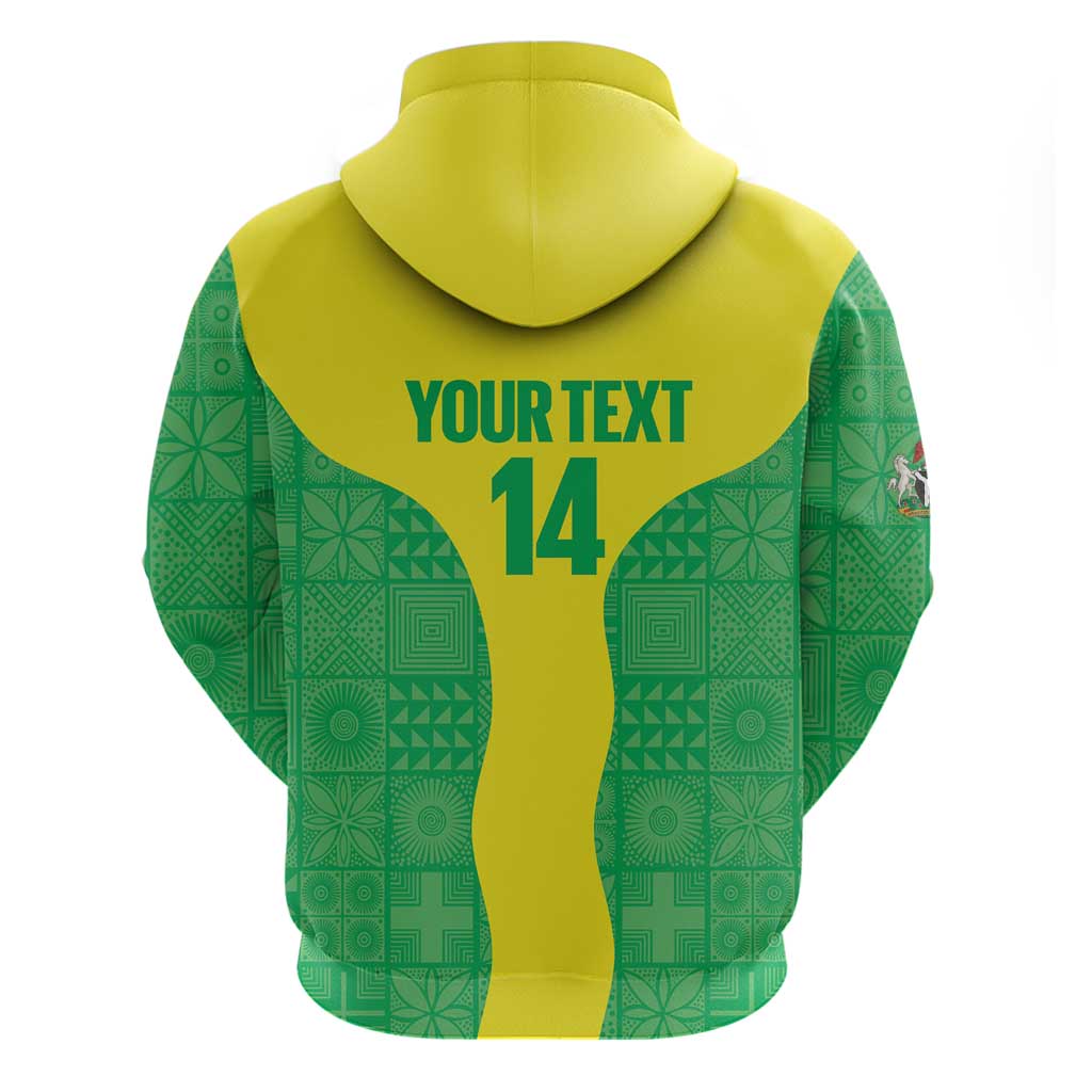 Custom Nigeria Cricket Hoodie Go Yellow Greens LT14