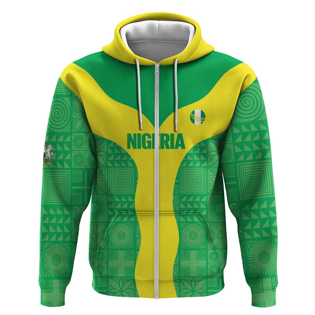 Custom Nigeria Cricket Hoodie Go Yellow Greens LT14