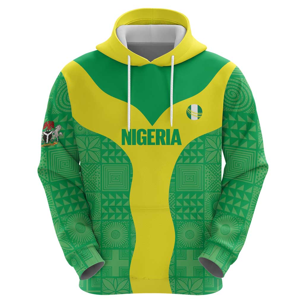 Custom Nigeria Cricket Hoodie Go Yellow Greens LT14