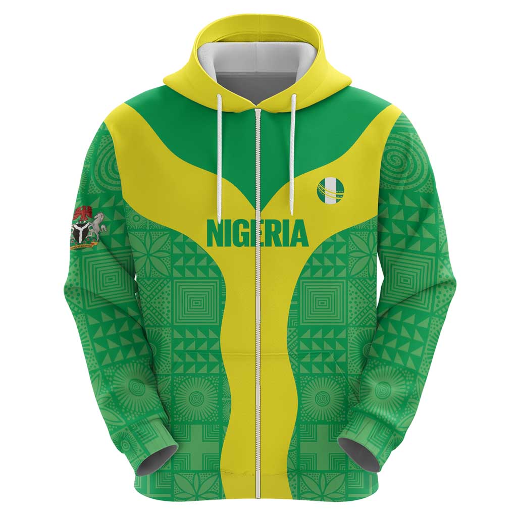 Custom Nigeria Cricket Hoodie Go Yellow Greens LT14