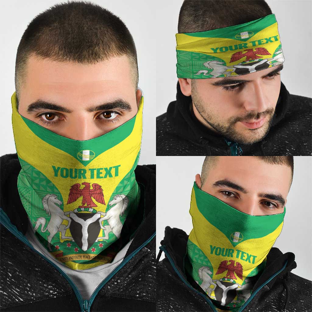 Custom Nigeria Cricket Neck Gaiter Go Yellow Greens LT14