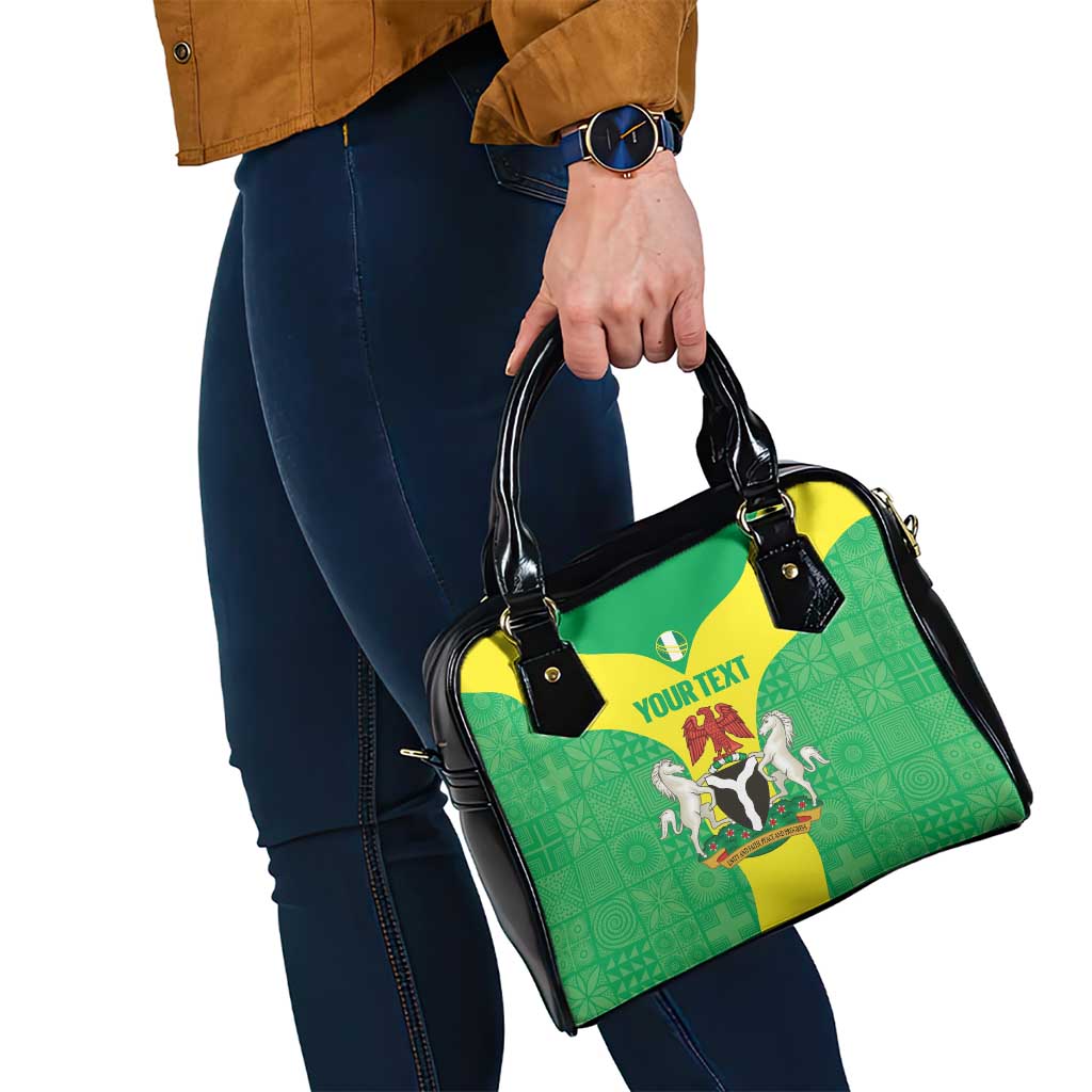 Custom Nigeria Cricket Shoulder Handbag Go Yellow Greens LT14