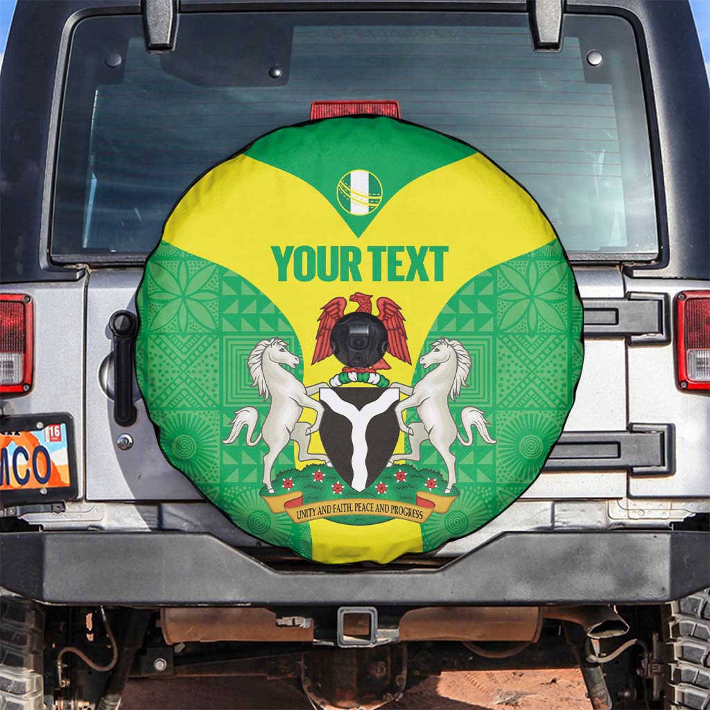 Custom Nigeria Cricket Spare Tire Cover Go Yellow Greens LT14