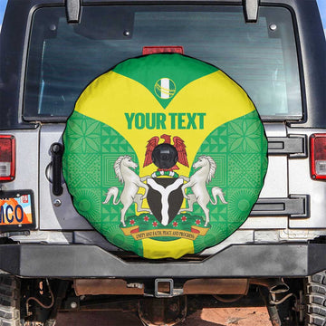 Custom Nigeria Cricket Spare Tire Cover Go Yellow Greens LT14