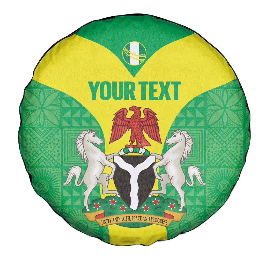 Custom Nigeria Cricket Spare Tire Cover Go Yellow Greens LT14