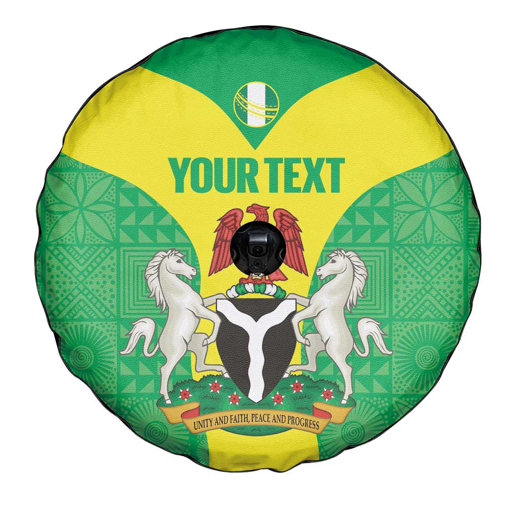 Custom Nigeria Cricket Spare Tire Cover Go Yellow Greens LT14