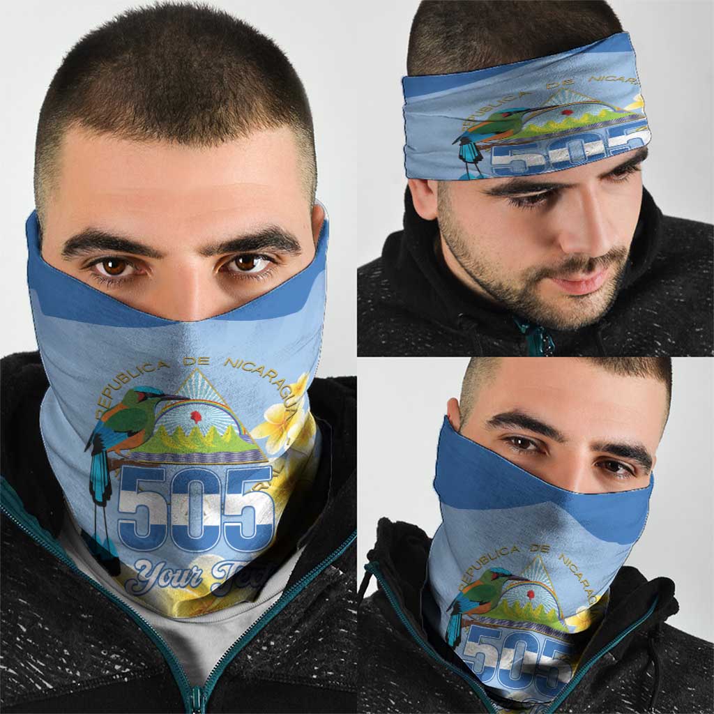 Personalized Nicaragua Independence Day Neck Gaiter 505 Proud Guardabarranco Sacuanjoche LT14