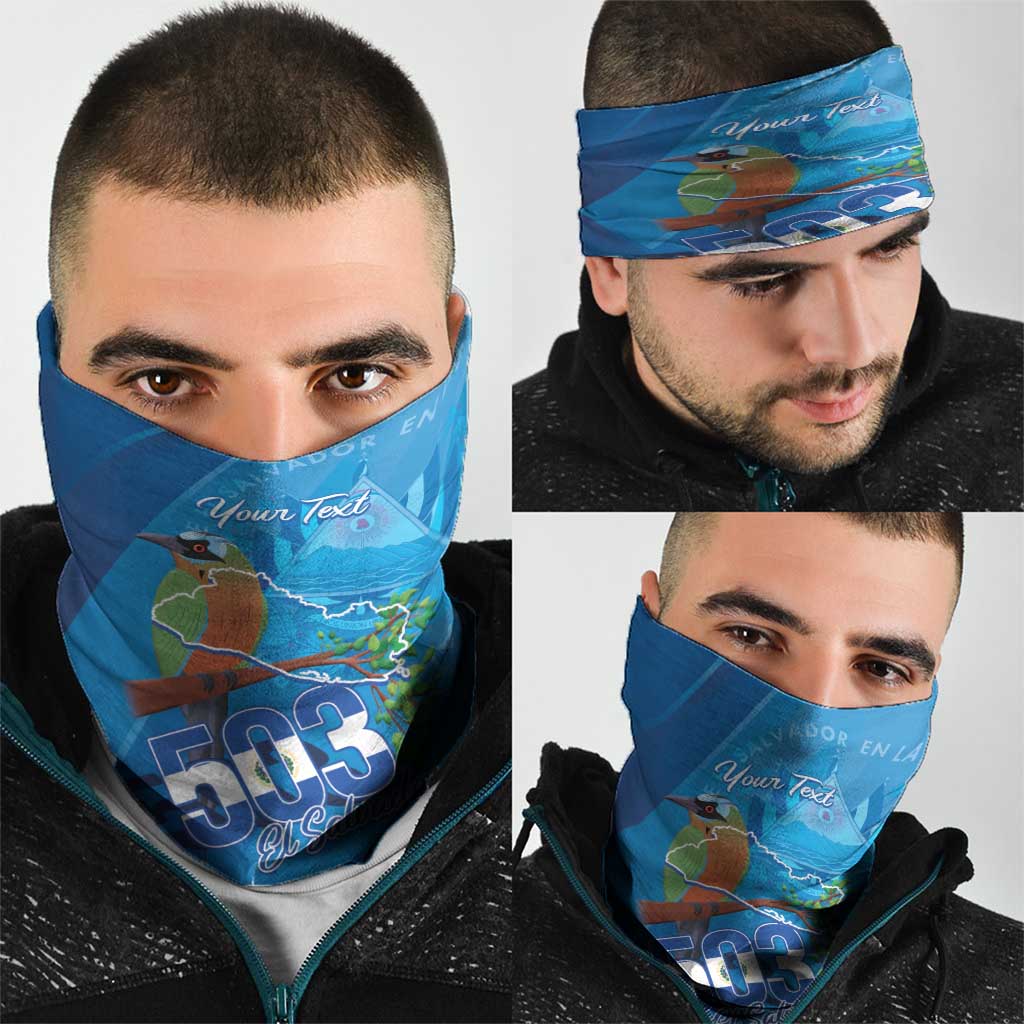 Personalized Que Viva El Salvador Neck Gaiter Guardabarranco 503 Independence Day Proud LT14