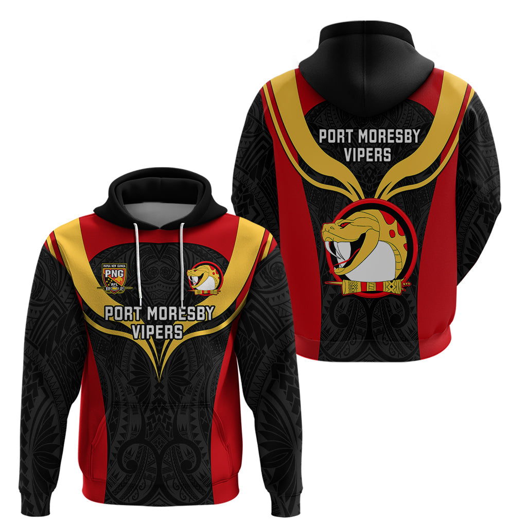 Papua New Guinea Rugby Hoodie Port Moresby Vipers PNG Polynesian Pattern LT14
