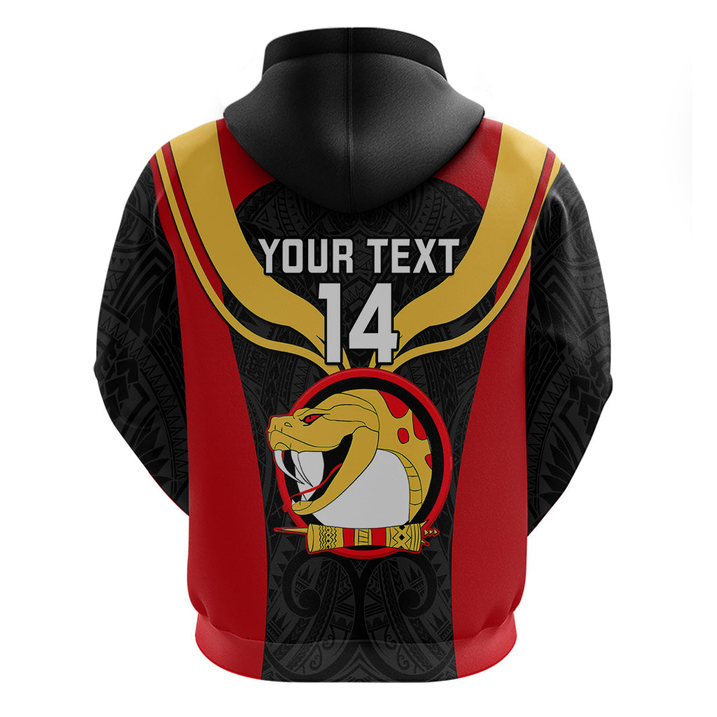Custom Papua New Guinea Rugby Hoodie Port Moresby Vipers PNG Polynesian Pattern LT14
