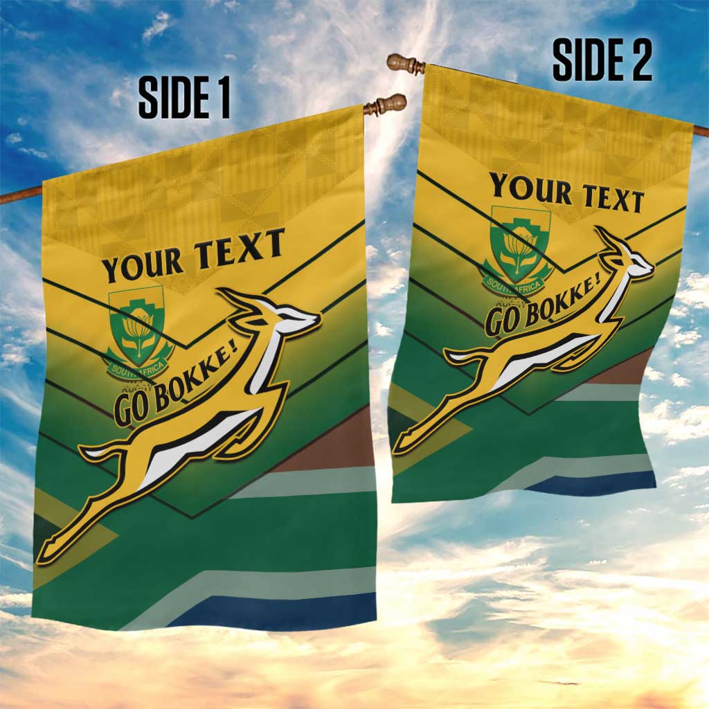 Custom South Africa Rugby Garden Flag Springboks Go Champions African Pattern LT14