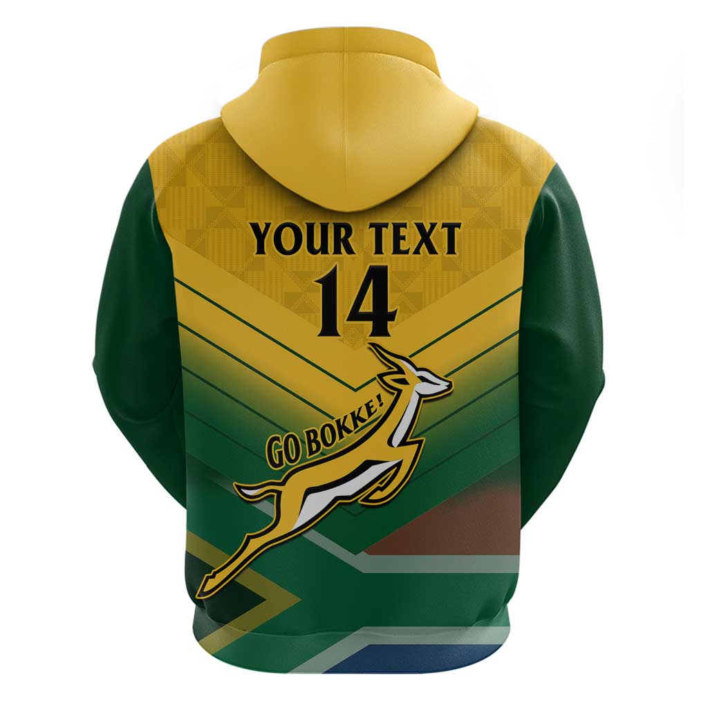 Custom South Africa Rugby Hoodie Springboks Go Champions African Pattern LT14