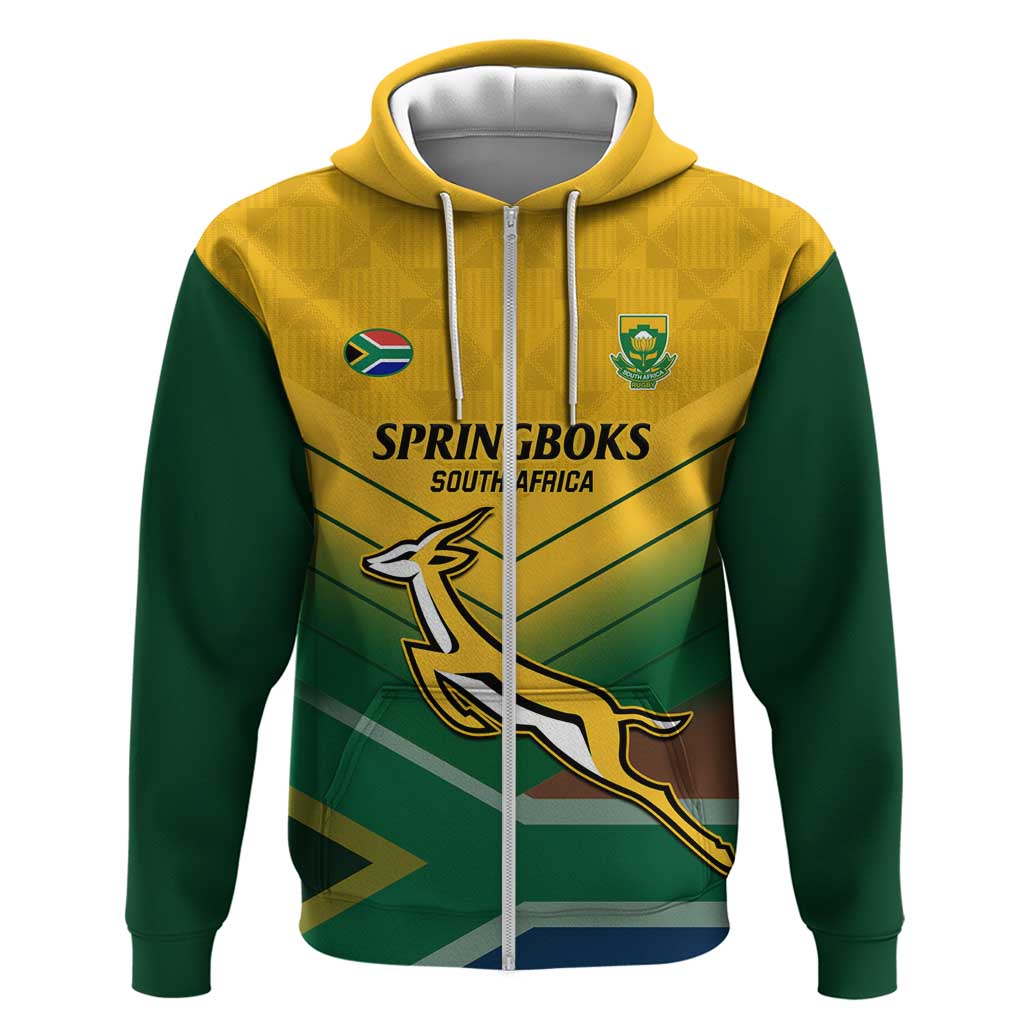 Custom South Africa Rugby Hoodie Springboks Go Champions African Pattern LT14