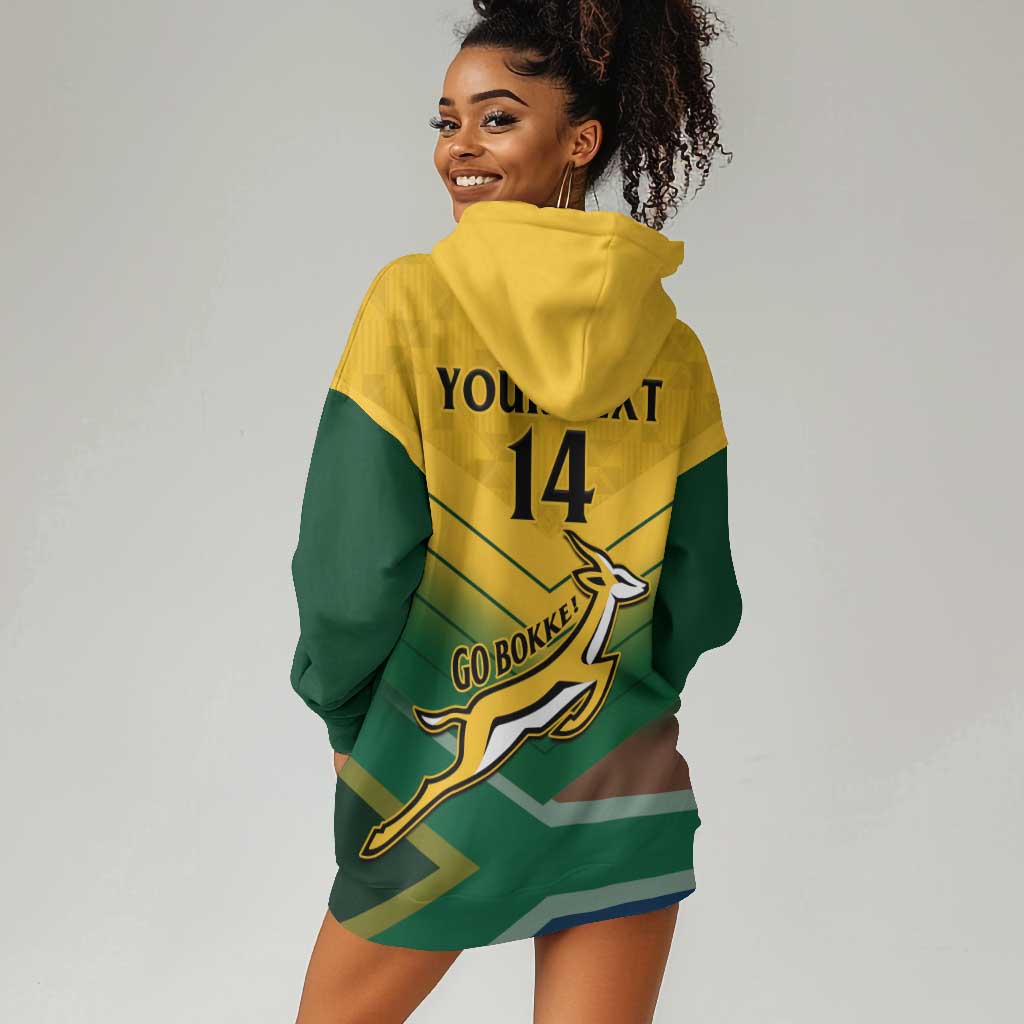 Custom South Africa Rugby Hoodie Dress Springboks Go Champions African Pattern LT14