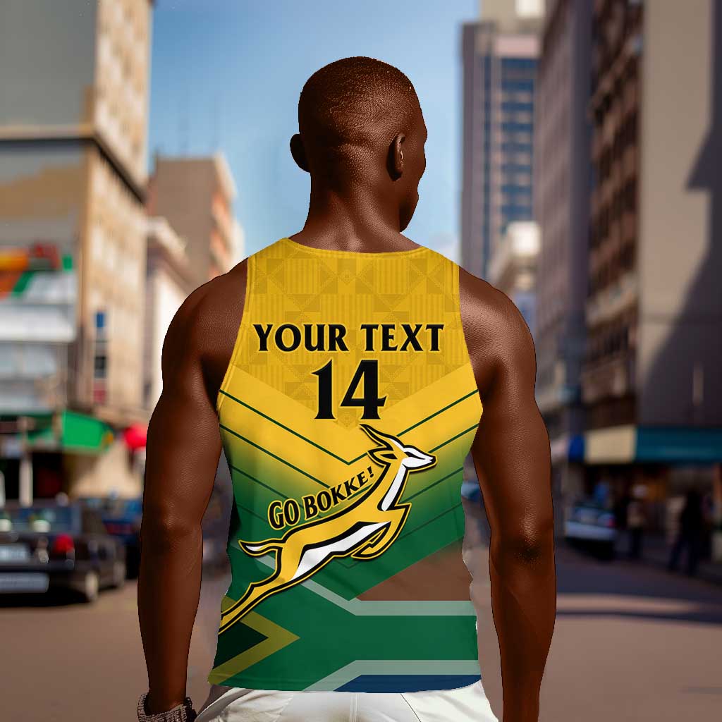 Custom South Africa Rugby Men Tank Top Springboks Go Champions African Pattern LT14