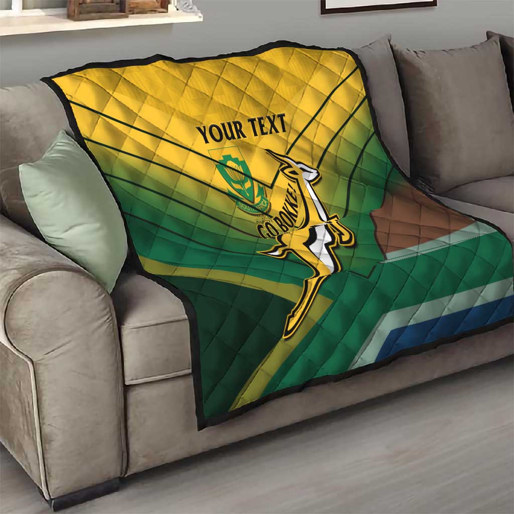 Custom South Africa Rugby Quilt Springboks Go Champions African Pattern LT14