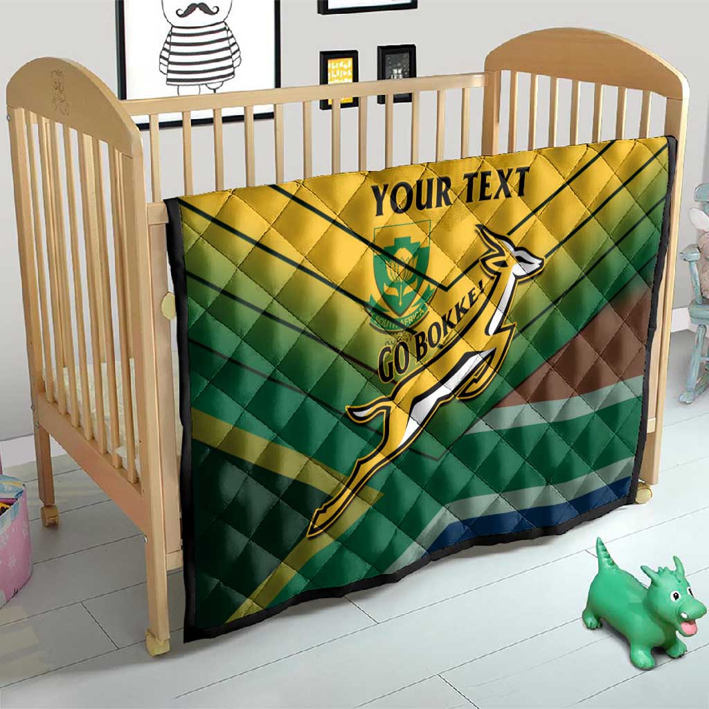 Custom South Africa Rugby Quilt Springboks Go Champions African Pattern LT14