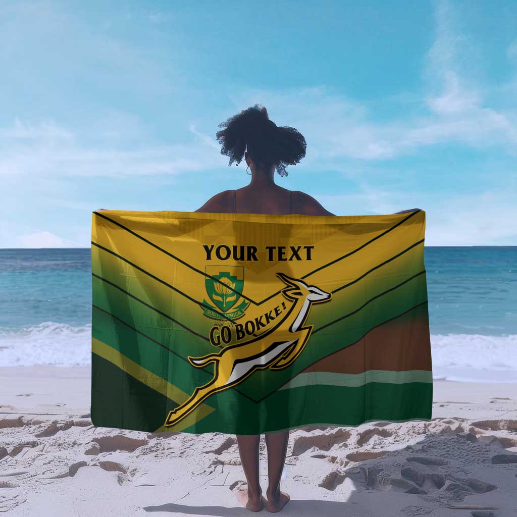 Custom South Africa Rugby Sarong Springboks Go Champions African Pattern LT14
