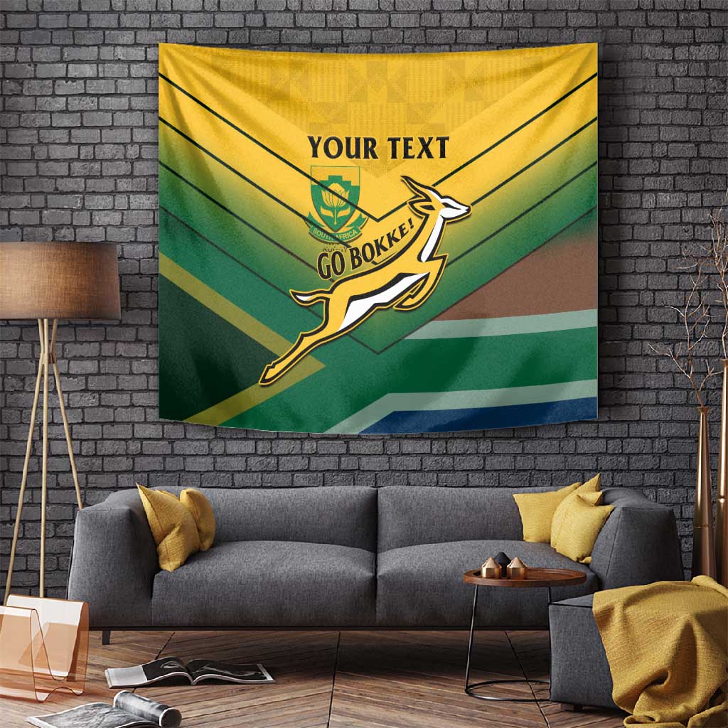 Custom South Africa Rugby Tapestry Springboks Go Champions African Pattern LT14