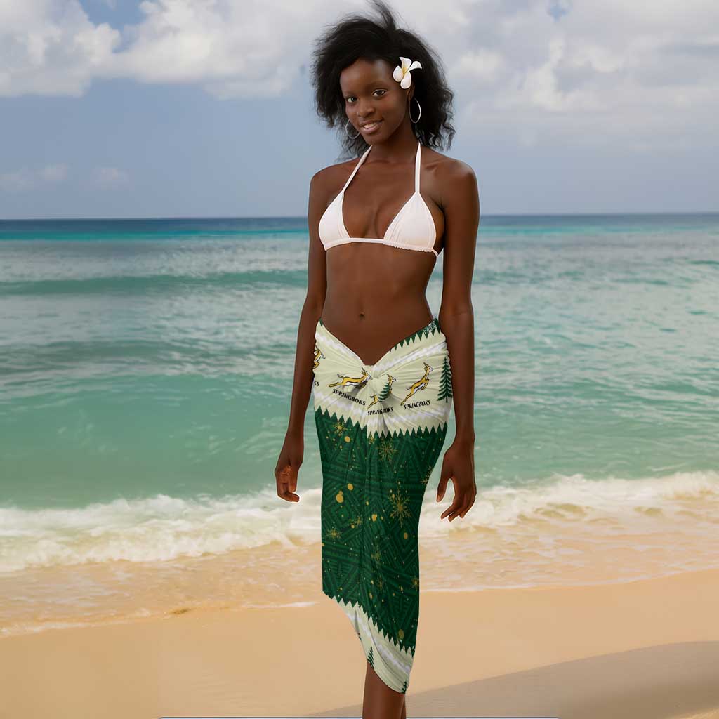 Custom South Africa Rugby Christmas Sarong Geseende Kersfees Springboks African Pattern LT14