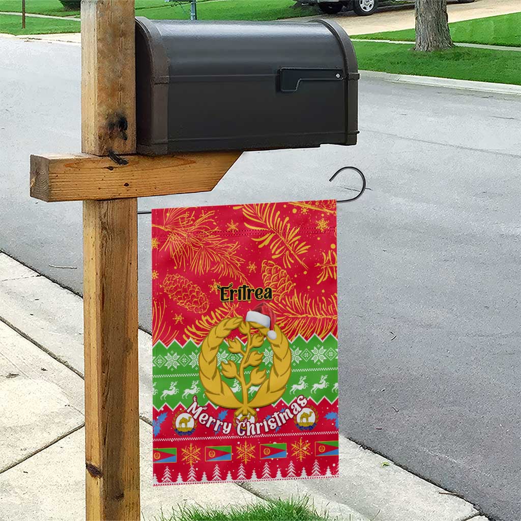 Personalised Eritrea Christmas Garden Flag Eritrean Olive Santa Claus Merry Xmas LT14