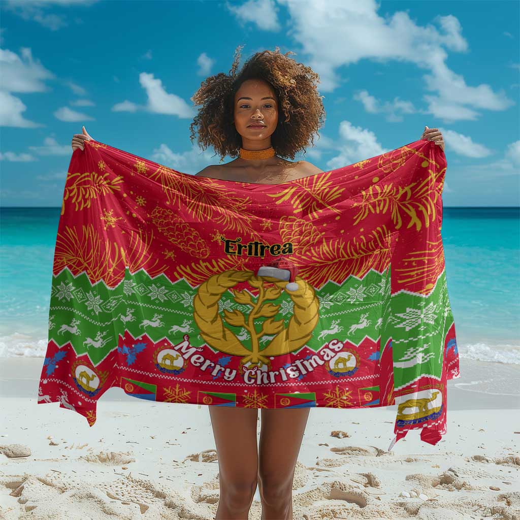 Personalised Eritrea Christmas Sarong Eritrean Olive Santa Claus Merry Xmas LT14