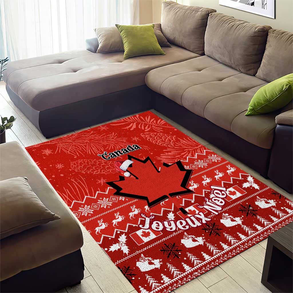 Personalised Canada Christmas Area Rug Maple Leaf Santa With Map Merry Xmas LT14