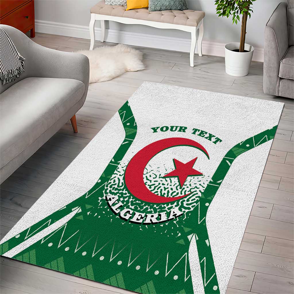 Personalized Afro Algeria Area Rug Coat Of Arms African Pattern LT14