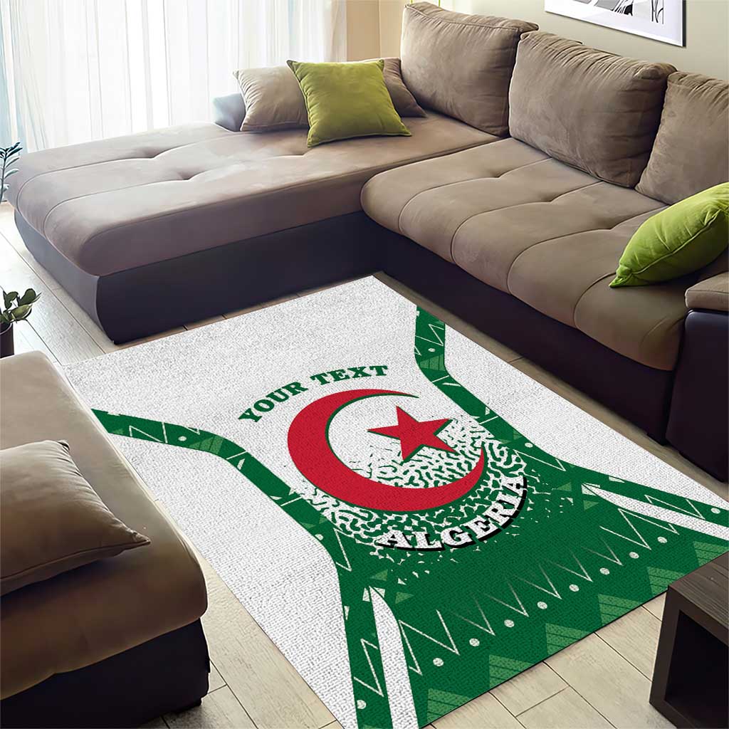 Personalized Afro Algeria Area Rug Coat Of Arms African Pattern LT14