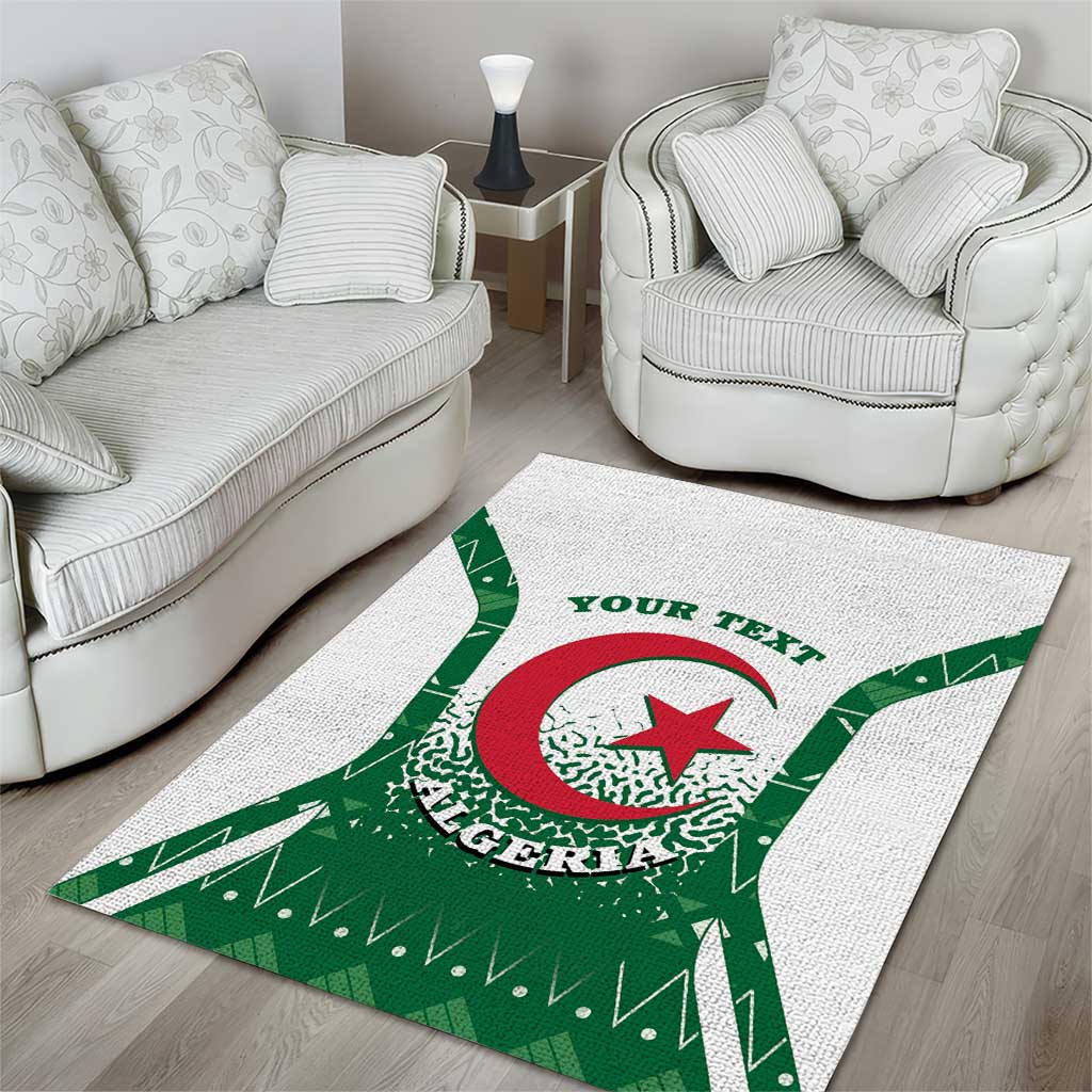 Personalized Afro Algeria Area Rug Coat Of Arms African Pattern LT14