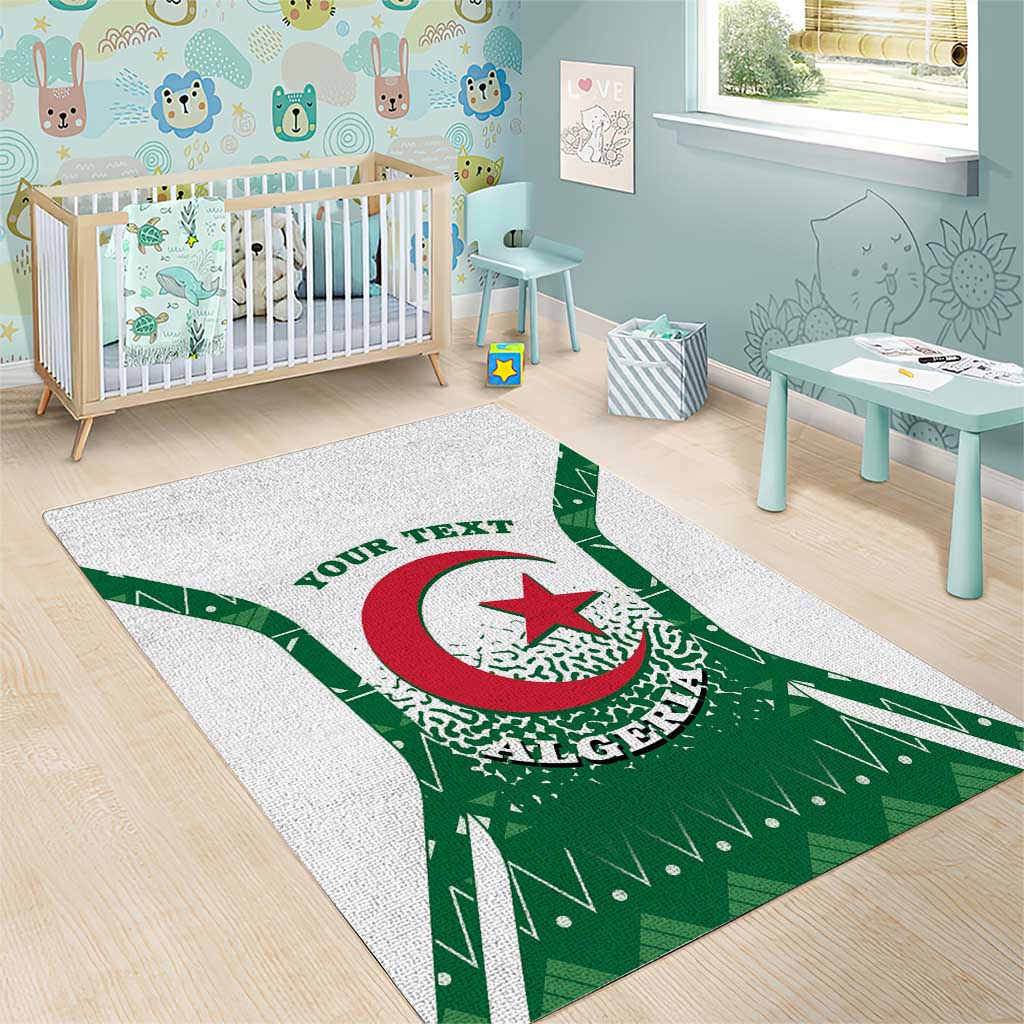 Personalized Afro Algeria Area Rug Coat Of Arms African Pattern LT14