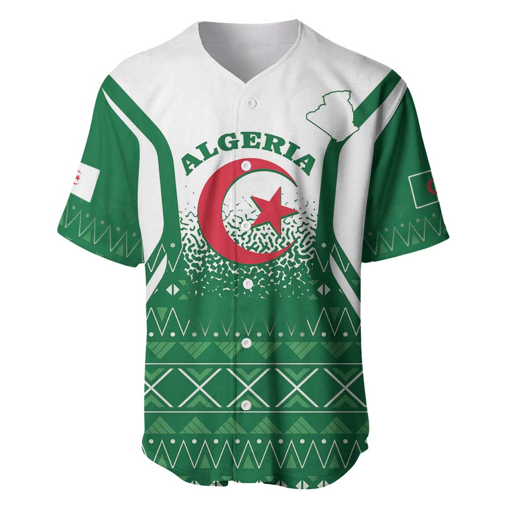 Personalized Afro Algeria Baseball Jersey Coat Of Arms African Pattern LT14