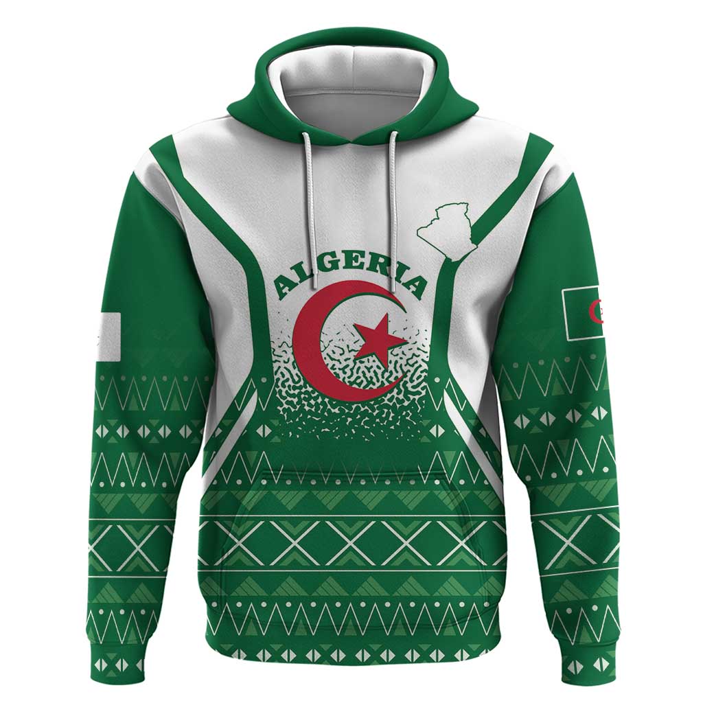 Personalized Algeria Hoodie Coat Of Arms African Pattern LT14