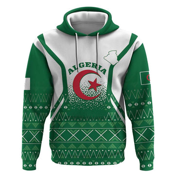 Personalized Algeria Hoodie Coat Of Arms African Pattern LT14