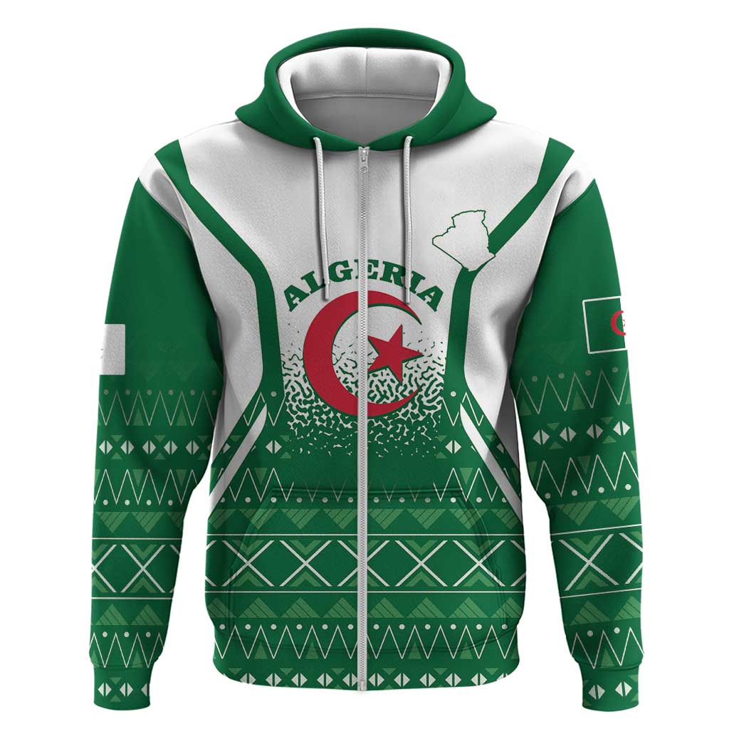 Personalized Algeria Hoodie Coat Of Arms African Pattern LT14