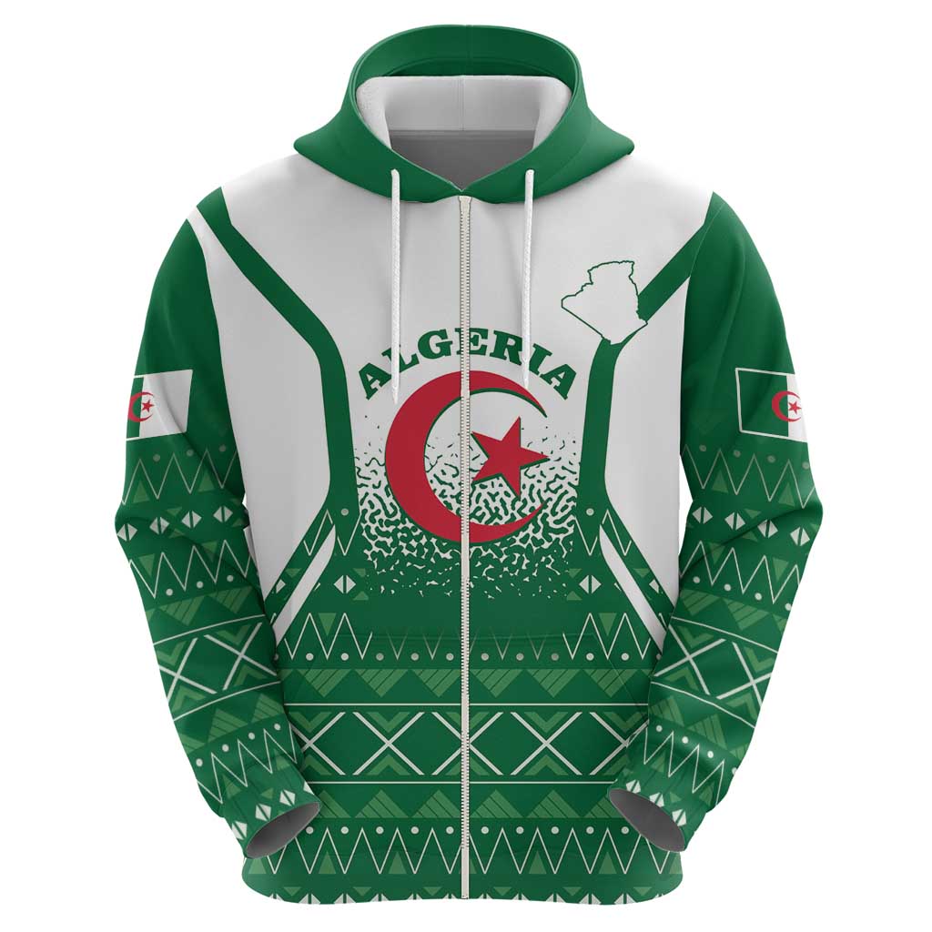 Personalized Algeria Hoodie Coat Of Arms African Pattern LT14