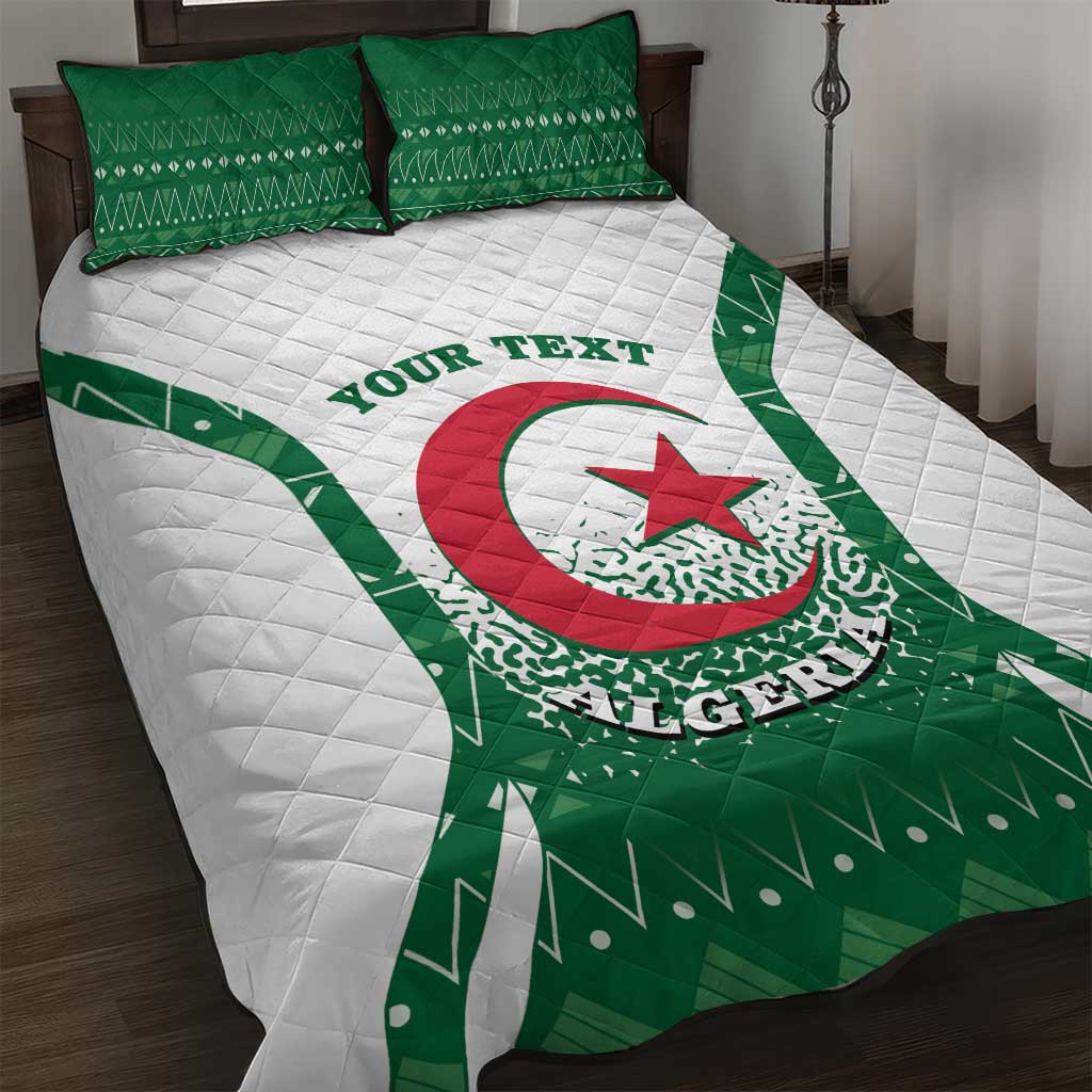 Personalized Afro Algeria Quilt Bed Set Coat Of Arms African Pattern LT14
