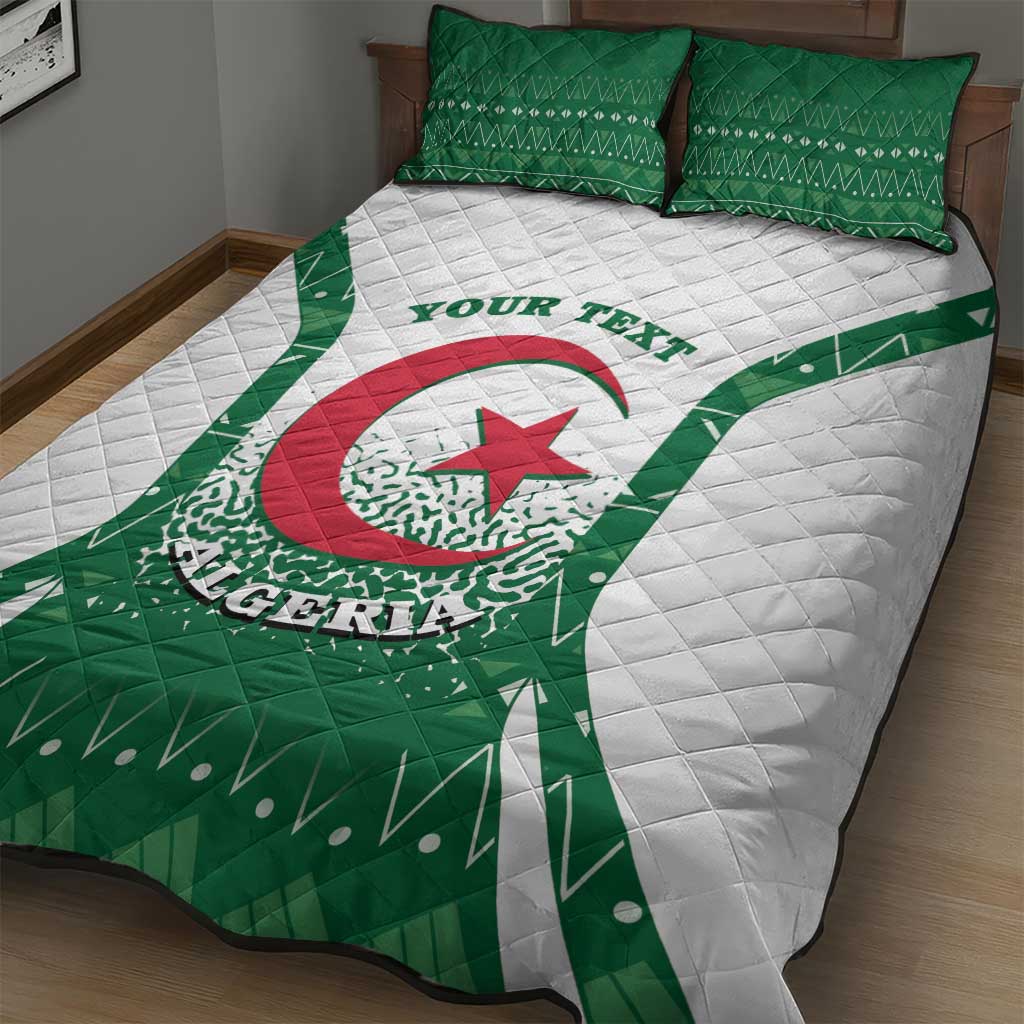 Personalized Afro Algeria Quilt Bed Set Coat Of Arms African Pattern LT14