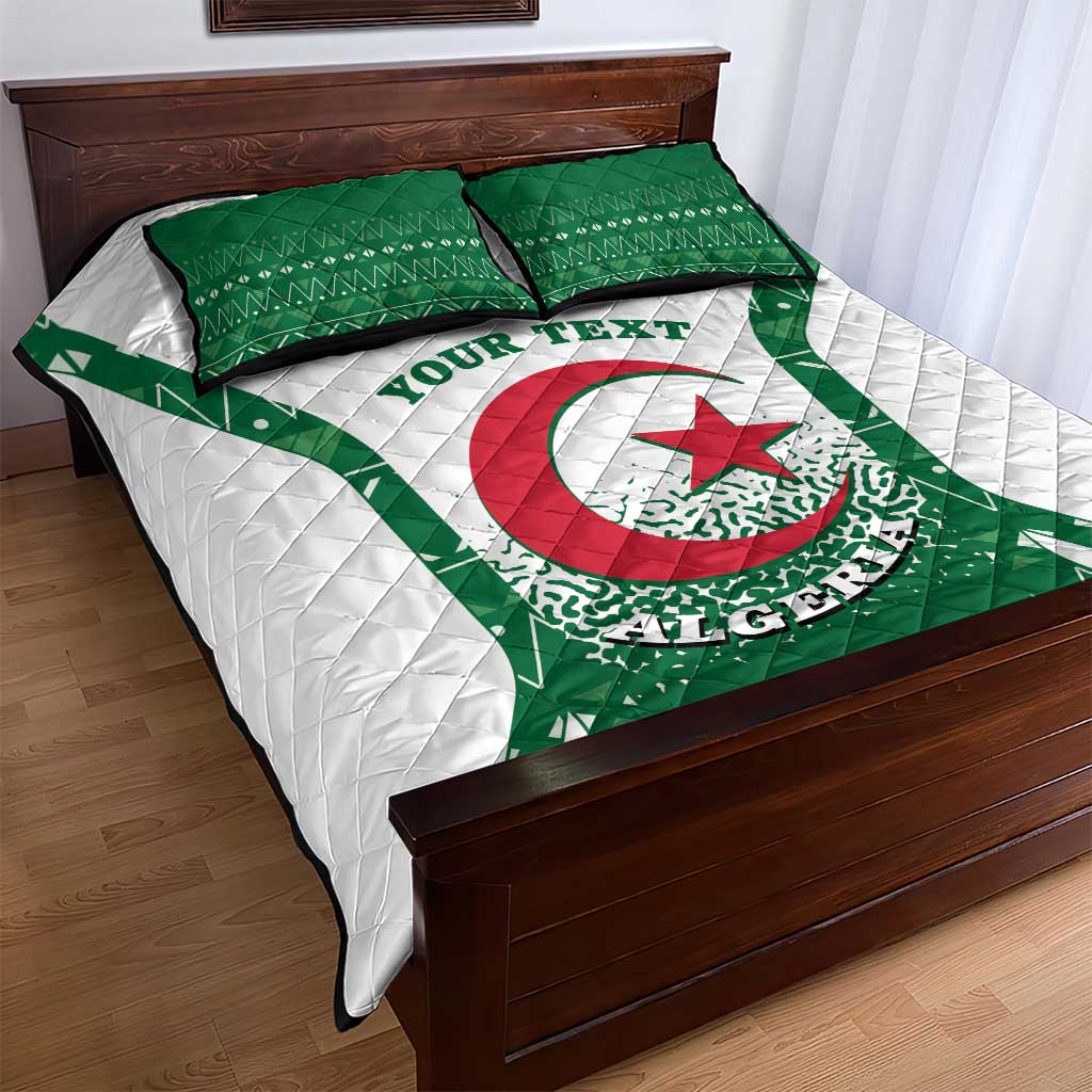 Personalized Afro Algeria Quilt Bed Set Coat Of Arms African Pattern LT14