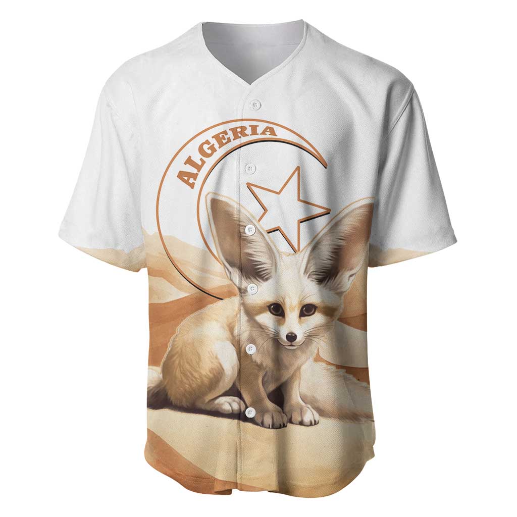 Afro Algeria Fennec Fox Baseball Jersey Algerian Sahara Vulpes zerda LT14