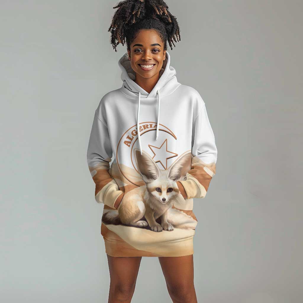 Afro Algeria Fennec Fox Hoodie Dress Algerian Sahara Vulpes zerda LT14