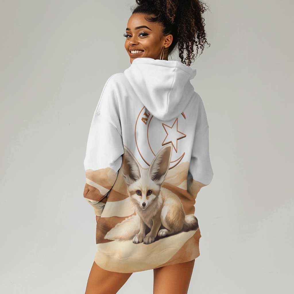 Afro Algeria Fennec Fox Hoodie Dress Algerian Sahara Vulpes zerda LT14